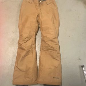 Columbia khaki color insulated ski pants
